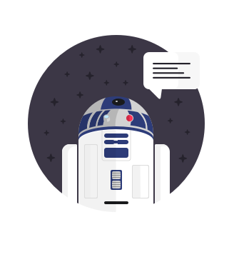 cartoon of R2D2