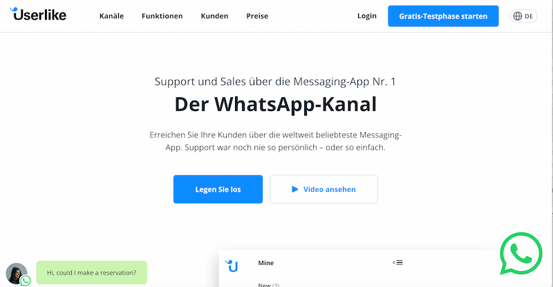 Landing Page von B2B-Unternehmen