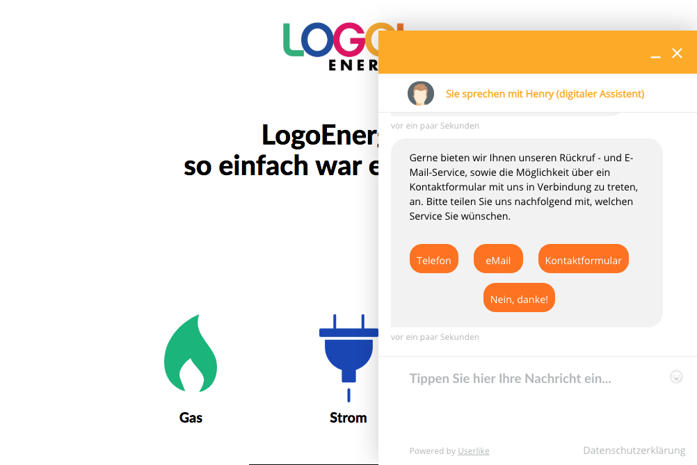 screenshot von einem LogoEnerige Chat Fenster