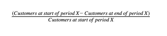 equation to caluclate churn rate