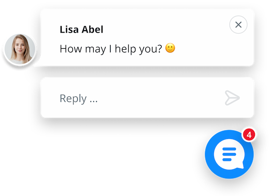 live chat popup message
