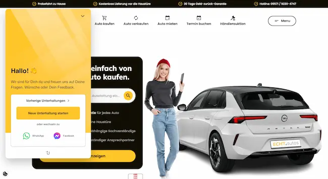 Website-Messenger von Userlike mit WhatsApp, Facebook und Telegram