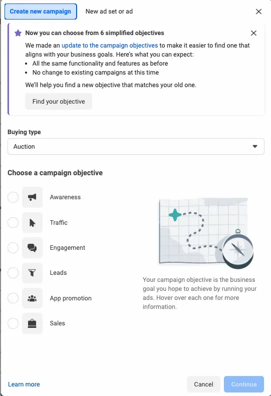 Anleitungsschritt 1 für WhatsApp Ads