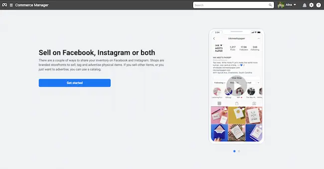 Screenshot von Schritt 1 WhatsApp-Katalog erstellen